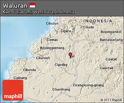 Shaded Relief 3D Map of Waluran