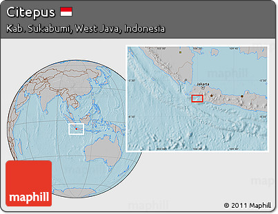 Gray Location Map of Citepus, hill shading