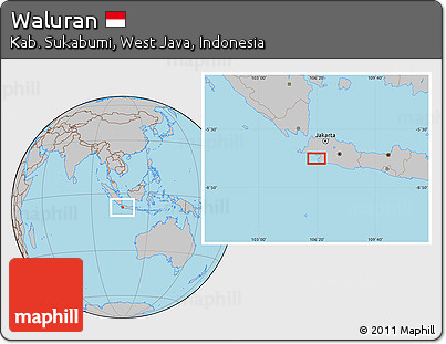 Gray Location Map of Waluran