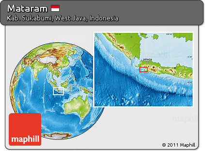 Physical Location Map of Mataram