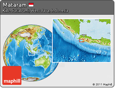 Physical Location Map of Mataram