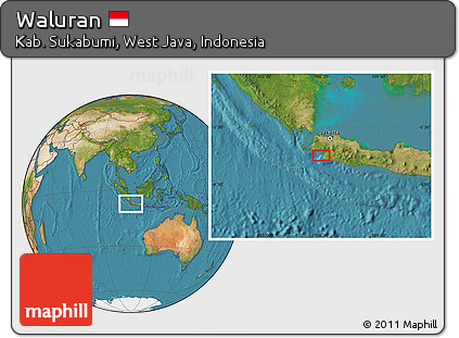 Satellite Location Map of Waluran