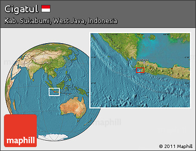 Satellite Location Map of Cigatul