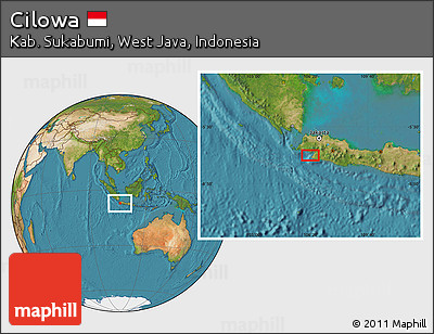 Satellite Location Map of Cilowa