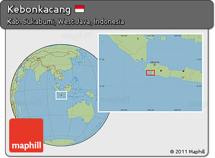 Savanna Style Location Map of Kebonkacang