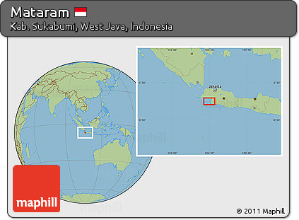Savanna Style Location Map of Mataram