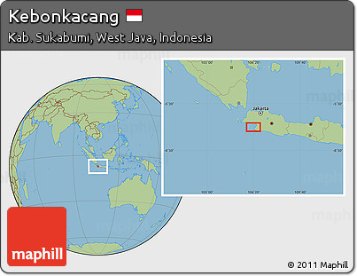 Savanna Style Location Map of Kebonkacang
