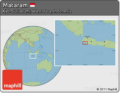 Savanna Style Location Map of Mataram