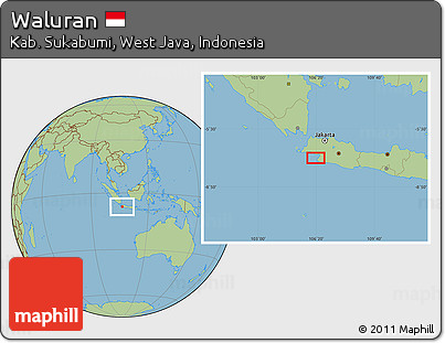 Savanna Style Location Map of Waluran