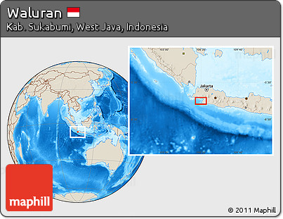 Shaded Relief Location Map of Waluran