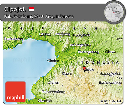 Physical Map of Cipojok