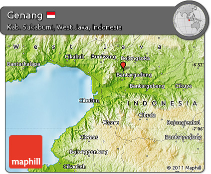 Physical Map of Genang