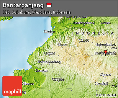 Physical Map of Bantarpanjang