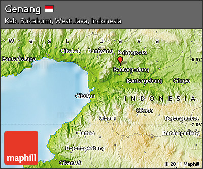 Physical Map of Genang