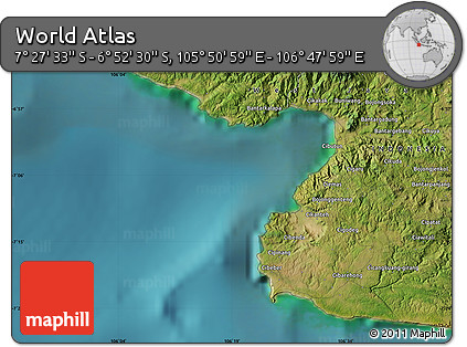 Satellite Map of the Area around 7° 10' 2" S, 106° 19' 29" E