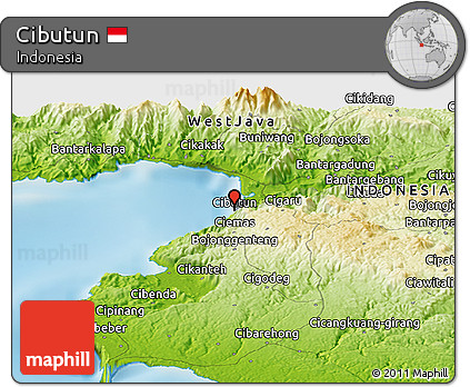 Physical Panoramic Map of Cibutun