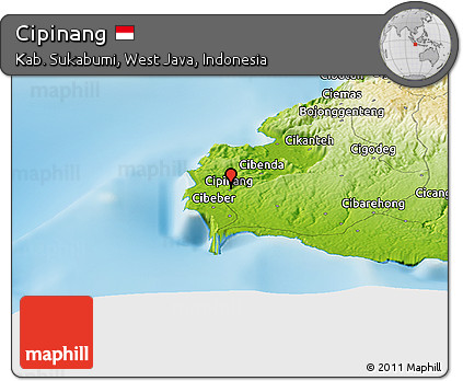 Physical Panoramic Map of Cipinang