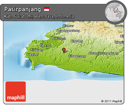 Physical Panoramic Map of Pasirpanjang
