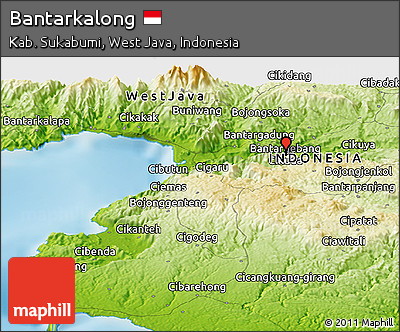 Physical Panoramic Map of Bantarkalong