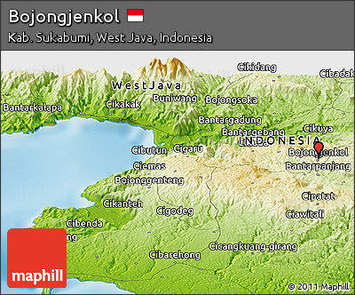 Physical Panoramic Map of Bojongjenkol