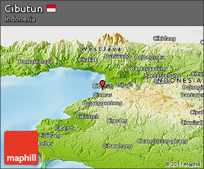 Physical Panoramic Map of Cibutun