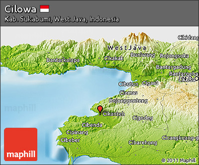 Physical Panoramic Map of Cilowa