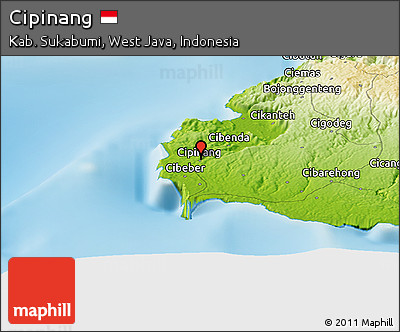 Physical Panoramic Map of Cipinang