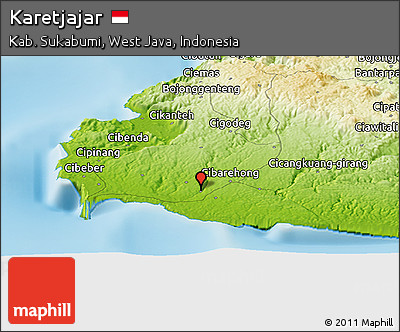 Physical Panoramic Map of Karetjajar