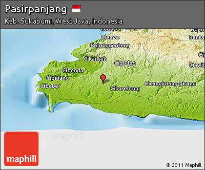 Physical Panoramic Map of Pasirpanjang