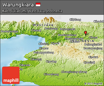 Physical Panoramic Map of Warungkiara