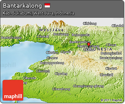 Physical Panoramic Map of Bantarkalong