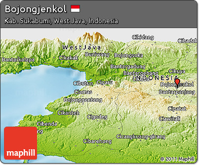 Physical Panoramic Map of Bojongjenkol