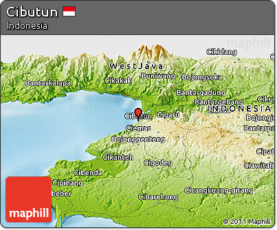 Physical Panoramic Map of Cibutun