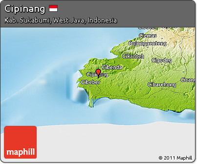 Physical Panoramic Map of Cipinang