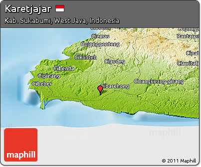 Physical Panoramic Map of Karetjajar