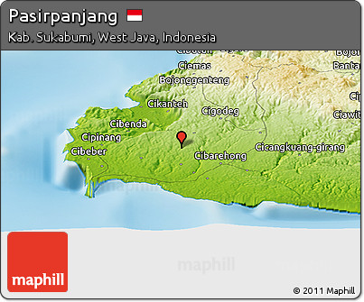 Physical Panoramic Map of Pasirpanjang