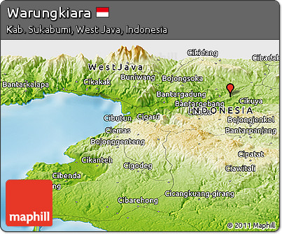 Physical Panoramic Map of Warungkiara