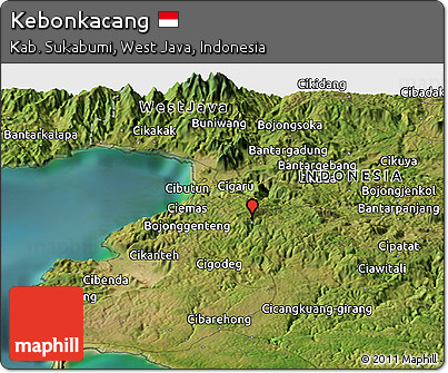 Satellite Panoramic Map of Kebonkacang