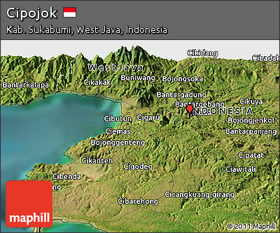 Satellite Panoramic Map of Cipojok