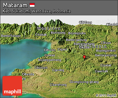 Satellite Panoramic Map of Mataram