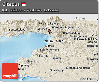 Shaded Relief Panoramic Map of Citepus