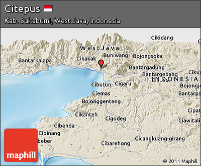 Shaded Relief Panoramic Map of Citepus