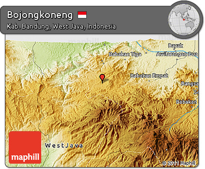 Physical 3D Map of Bojongkoneng