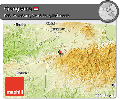 Physical 3D Map of Ciangsana