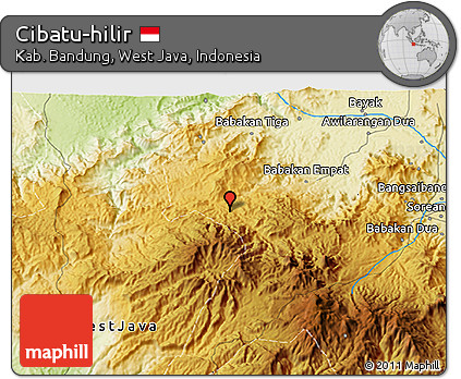 Physical 3D Map of Cibatu-hilir
