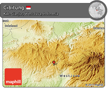 Physical 3D Map of Cibitung