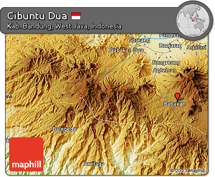 Physical 3D Map of Cibuntu Dua