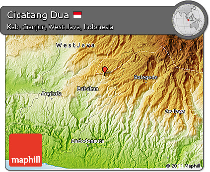 Physical 3D Map of Cicatang Dua