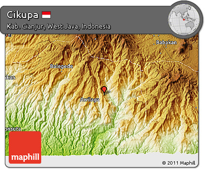 Physical 3D Map of Cikupa