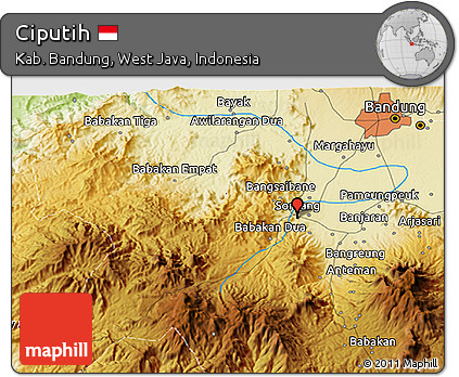 Physical 3D Map of Ciputih